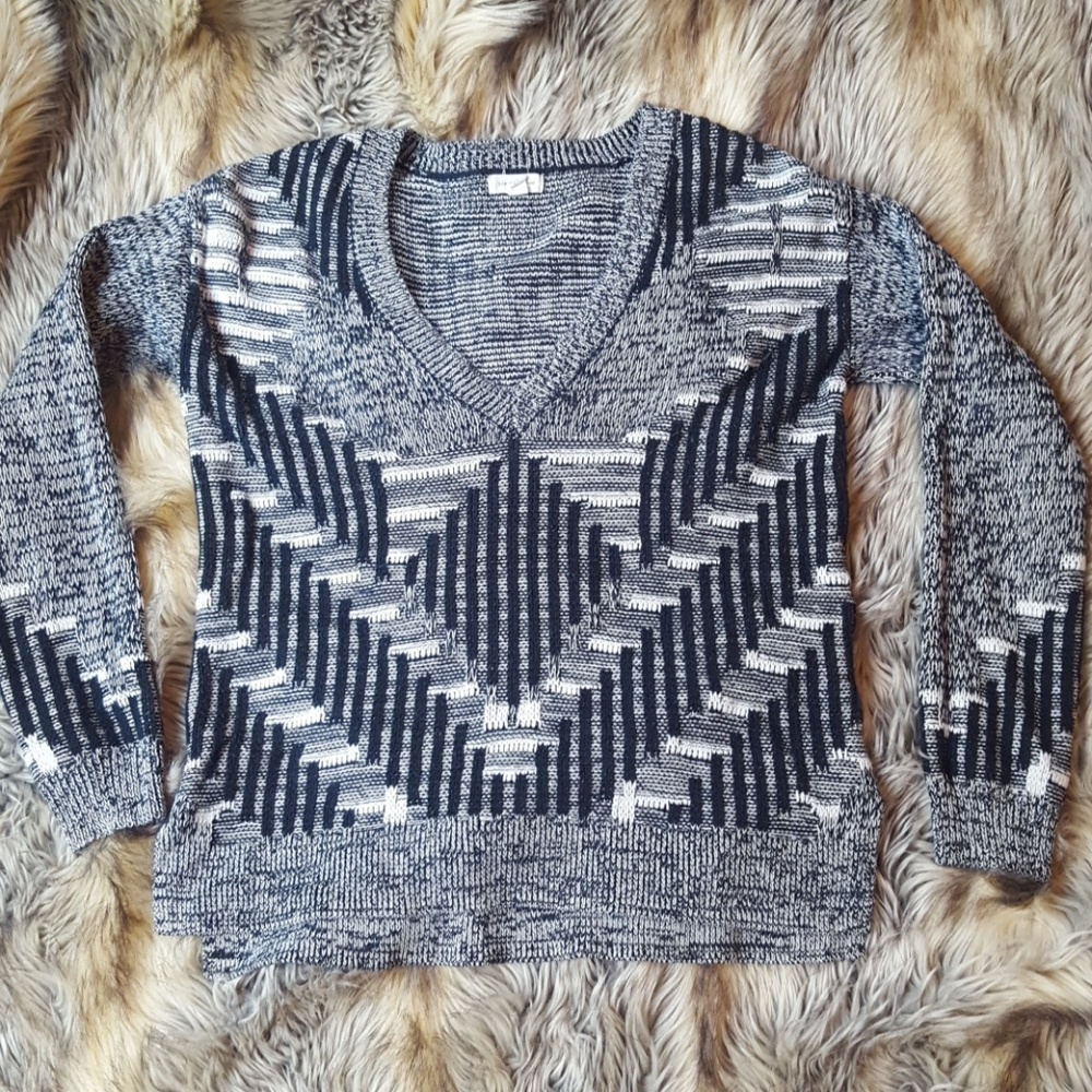 Black and white sweater